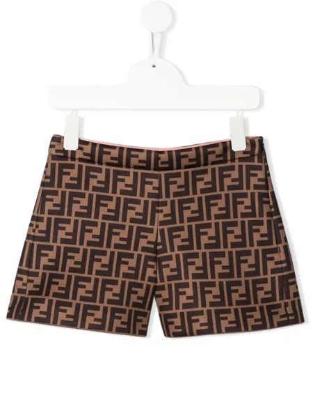 Fendi Kids шорты с узором FF