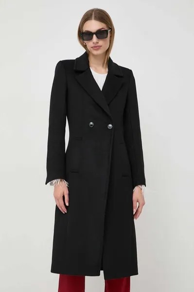 Шерстяное пальто Patrizia Pepe, черный