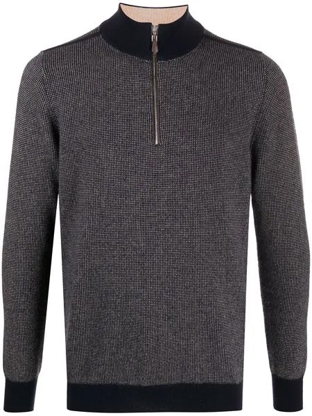 N.Peal свитер на молнии с контрастными манжетами