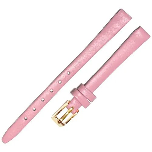 Ремешок 0803-02 (роз) Classic Розовый кожаный ремень 8 мм для часов наручных из кожи натуральной гладкий матовый женский