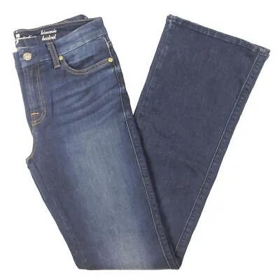 Синие женские джинсы Bootcut с вышивкой 7 For All Mankind 29 BHFO 8900