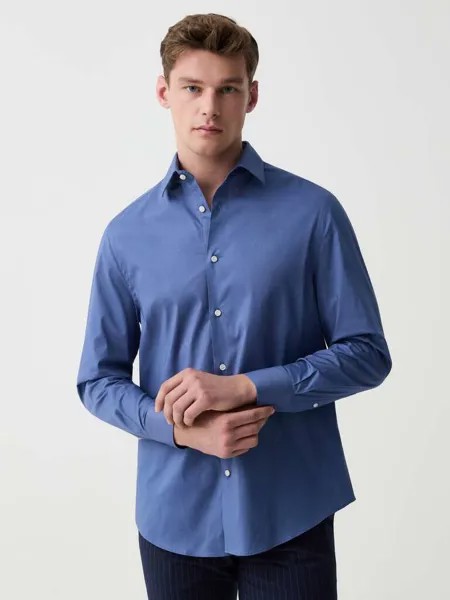 Рубашка стандартного кроя из эластичного хлопка Ovs, цвет blu bluette