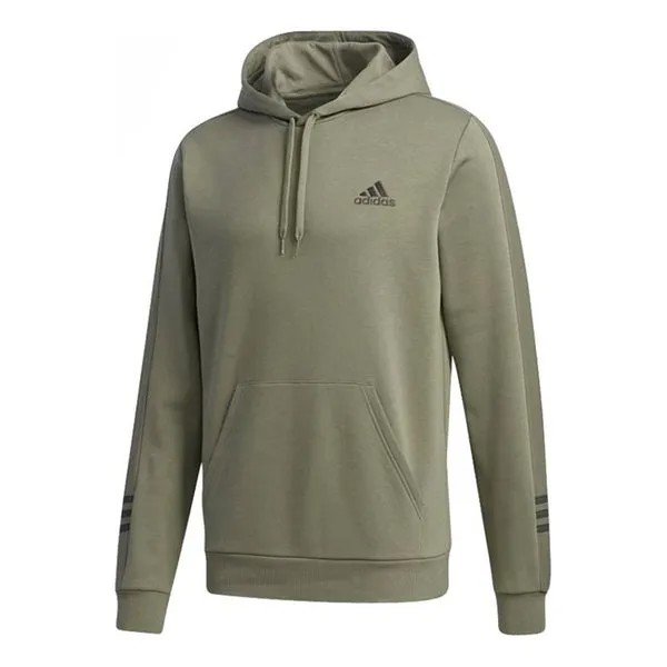 Толстовка adidas E COMF HD SWT Casual Sports Hooded Sweater Men Army Green, зеленый