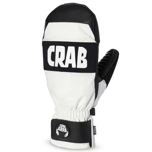 Варежки CRAB GRAB, белый, черный