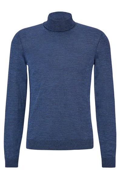 Водолазка Hugo Boss Slim-fit Rollneck In Virgin Wool, синий