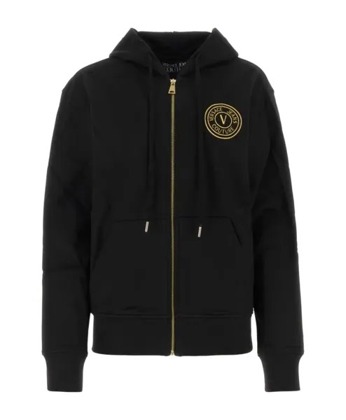 Хлопковый свитер R Versace Jeans Couture, черный