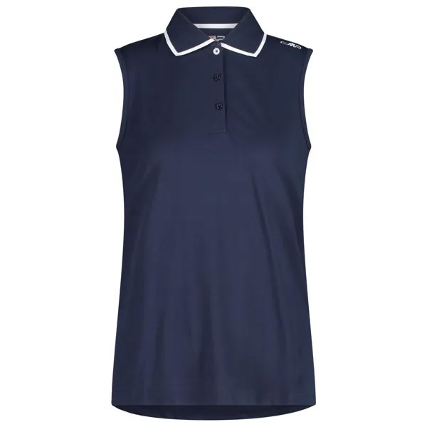 Рубашка поло Cmp Women's Polo Sleeveless, синий
