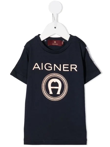 Aigner Kids футболка с логотипом