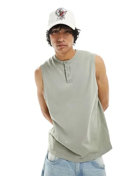 Винтажная майка на пуговицах ASOS DESIGN