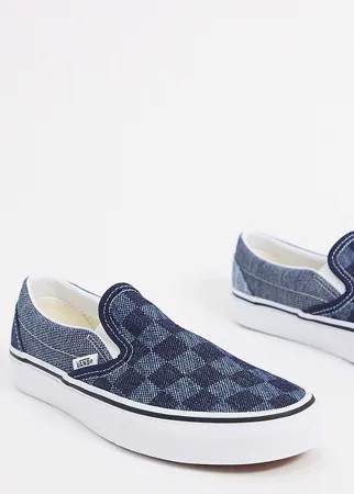 Джинсовые кеды-слипоны Vans Classic эксклюзивно для ASOS-Синий