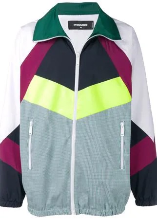 Dsquared2 клетчатая спортивная куртка в стиле колор-блок