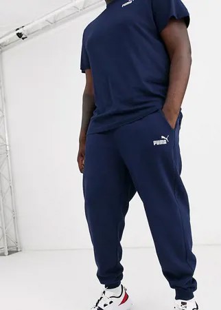 Темно-синие зауженные джоггеры Puma - PLUS Essentials-Темно-синий