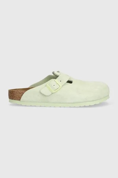 Шлепанцы Boston из замши Birkenstock, зеленый