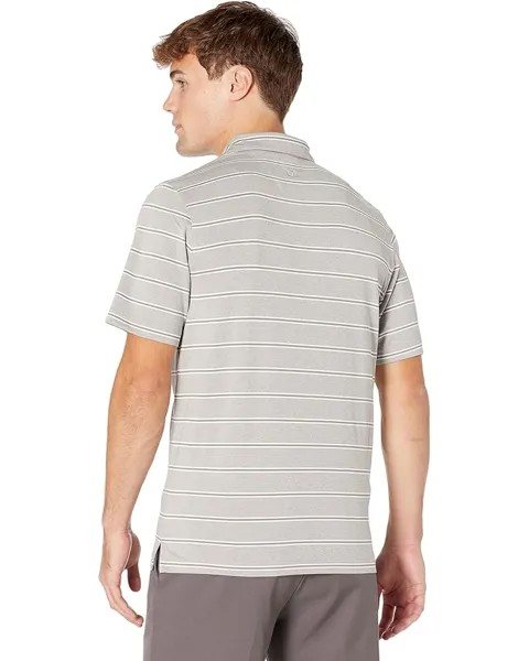 Поло Cutter & Buck Forge Heathered Stripe Stretch Polo, цвет Polished
