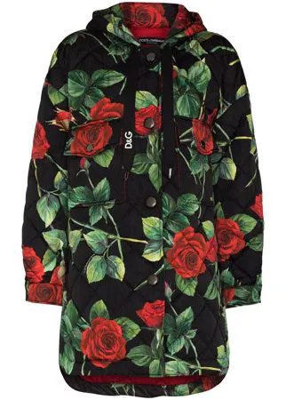 Dolce & Gabbana rose-print raincoat
