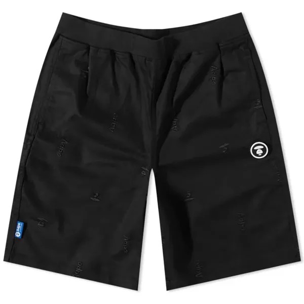 Шорты Aape Street Baseball Embroidered, черный