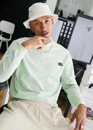 Салатовый лонгслив свободного кроя ASOS Day-Зеленый