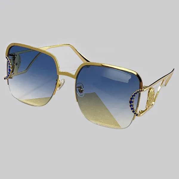 Солнцезащитные очки без оправы женские, винтажные дизайнерские темные очки для вождения, UV400