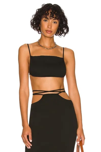 Топ WeWoreWhat Ruched Bandeau, черный