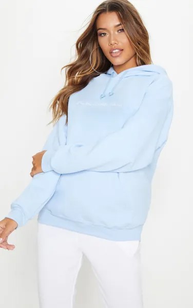 PrettyLittleThing Базовый худи синего цвета Oversized Sweat