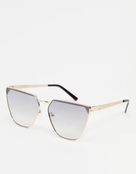 Золотистые солнцезащитные очки с фиолетовыми стеклами и эффектом «омбре» AJ Morgan-Золотистый