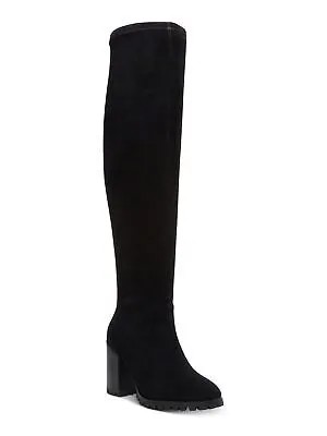 STEVE MADDEN Черные женские ботинки Isabela на платформе 1 дюйм с круглым носком на блоке каблуке 7,5 м
