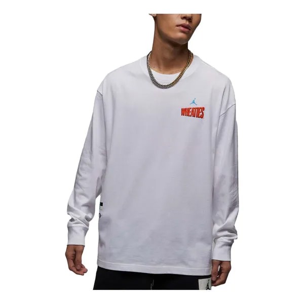 Футболка Air Jordan Flight MVP Long Sleeve T-Shirt 'White', белый
