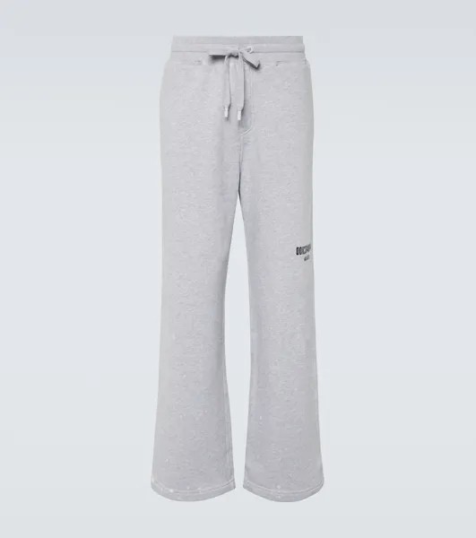 Спортивные брюки из хлопка с принтом Dolce&Gabbana, серый