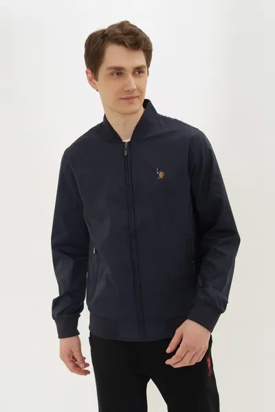 Бомбер мужской U.S. POLO Assn. G081SZ0MS0AKSU22Y-R черный 48 RU
