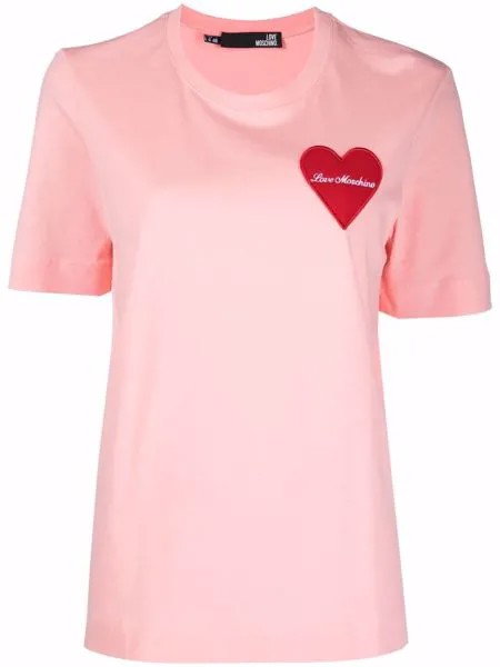 Love Moschino logo-patch cotton T-Shirt