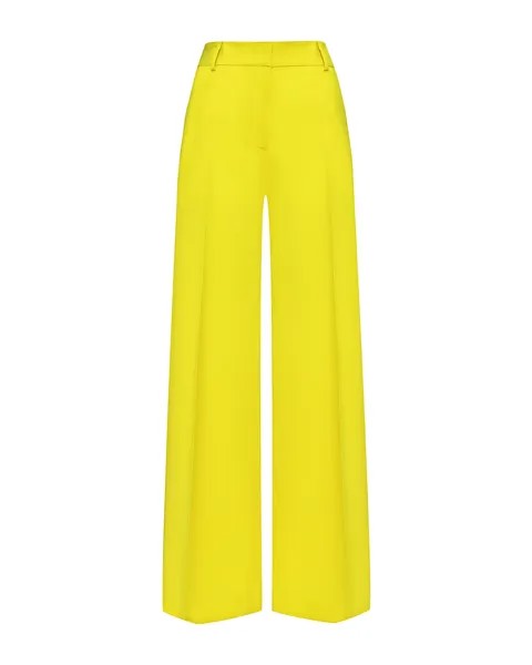 Брюки желтые широкие со стрелкой MSGM