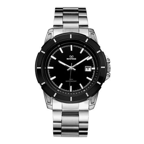 Наручные часы MIRAGE M3002B-1, черный, серебряный