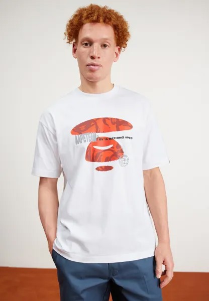 Футболка с принтом Bape Hong Kong Limited AAPE By A Bathing Ape, белый