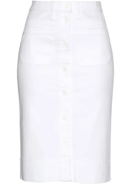 Джинсовая юбка с пуговицами Bpc Selection, белый