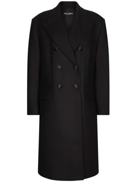 Dolce & Gabbana двубортное пальто, черный