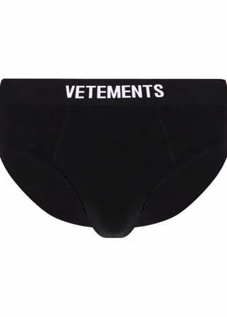 VETEMENTS трусы-брифы с логотипом