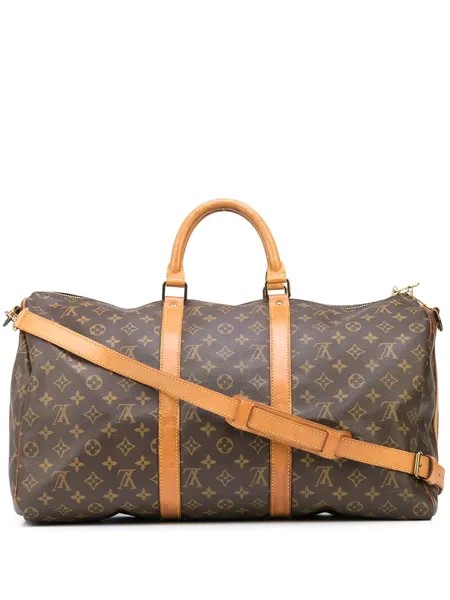 Louis Vuitton дорожная сумка Keepall Bandoulière 50 с монограммой