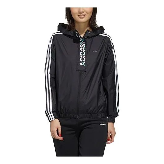 Куртка neo alphabet flowers logo с капюшоном спортивная куртка Adidas, черный