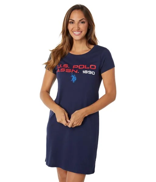 Платье U.S. POLO ASSN., Crew Neck Graphic Dress