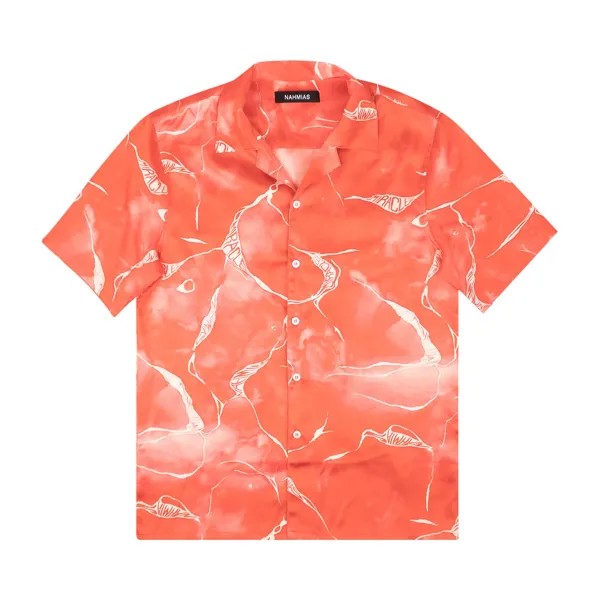 Шелковая рубашка на пуговицах Nahmias Miracle Tie Dye, Красная