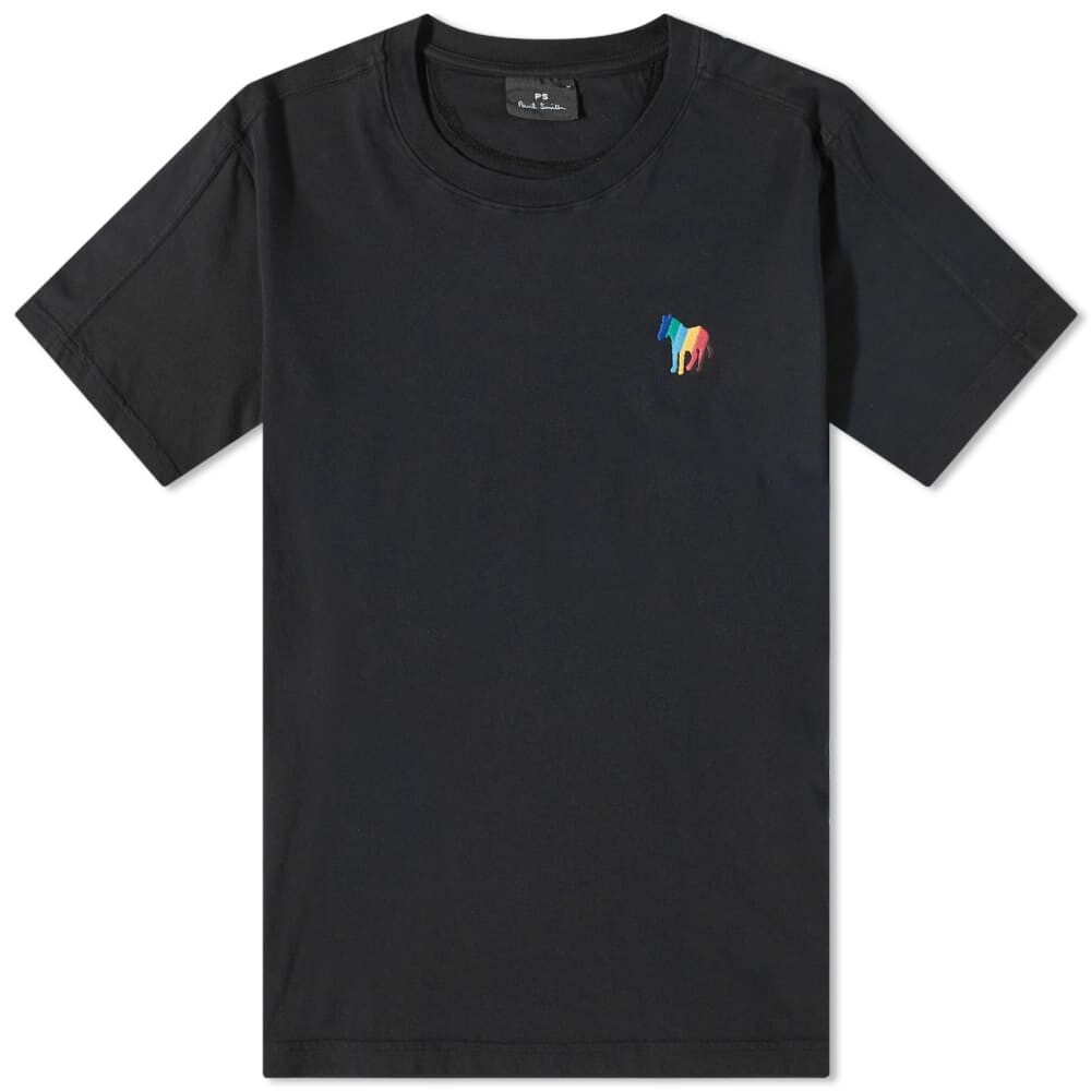 Футболка Paul Smith в широкую полоску с зеброй, черный