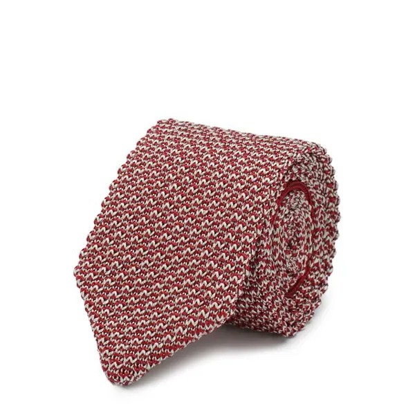 Шелковый вязаный галстук Giorgio Armani