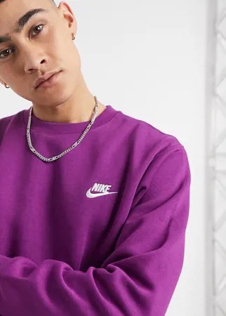 Фиолетовый свитшот с круглым вырезом Nike Club-Фиолетовый цвет
