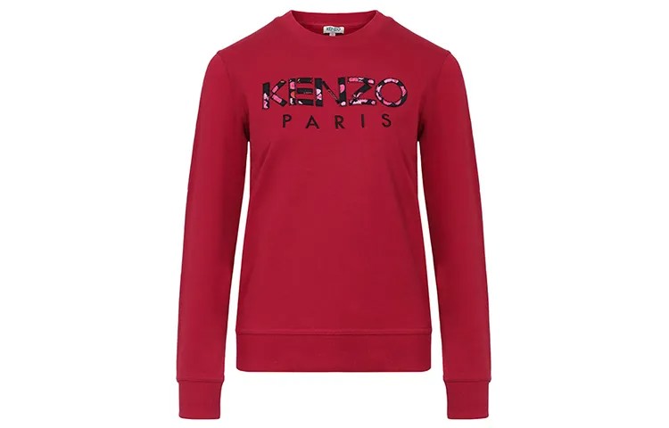Свитшот женский вишнево-красный Kenzo
