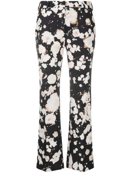Boutique Moschino расклешенные брюки с цветочным принтом