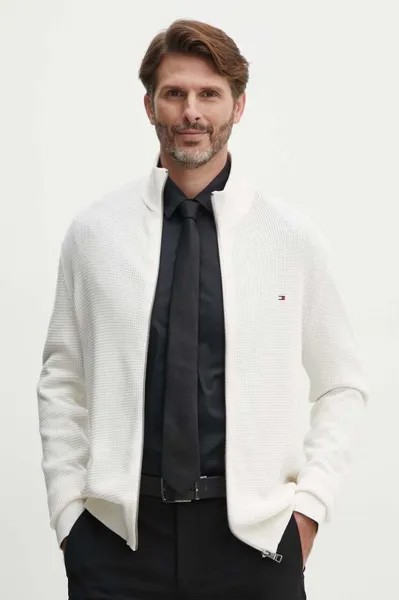 Хлопковый кардиган Tommy Hilfiger, бежевый