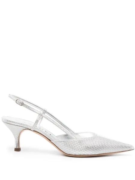 Casadei туфли Scarlet Diadema 65 с ремешком на пятке, серебристый