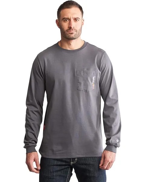 Футболка Timberland PRO FR Cotton Core Long-Sleeve Pocket, угольный