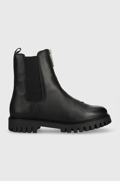 Кожаные ботинки челси на молнии Zip Boot Tommy Hilfiger, черный