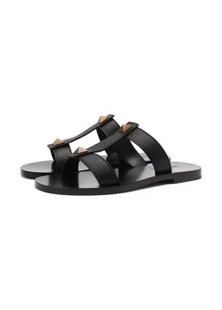Кожаные шлепанцы Roman Stud Valntino Garavani Valentino